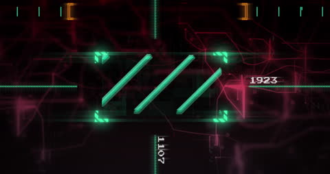 Futuristic Digital Interface for Data Processing Concept