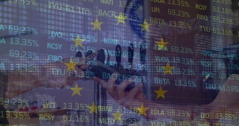Digital Payment Amid EU Stock Market Display