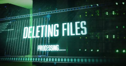 Digital Interface Display Deletion Process Data Security Concept - Download Free Stock Images Pikwizard.com