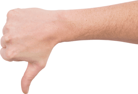transparent thumbs down gesture isolated on white background - Download Free Stock Videos Pikwizard.com