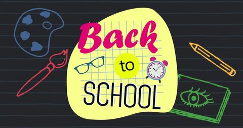 Colorful Back to School Banner with School Supplies - Download Free Stock Images Pikwizard.com