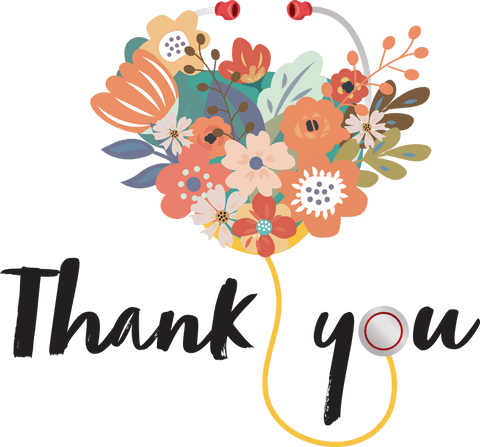 transparent floral stethoscope thank you illustration - Download Free Stock Videos Pikwizard.com