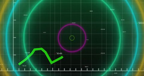 Digital Interface Concept with Data Circles and Graph - Download Free Stock Images Pikwizard.com