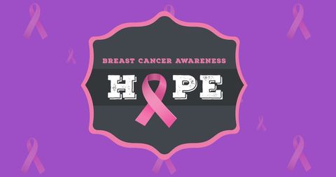Breast Cancer Awareness Hope Ribbon with Decorative Frame - Download Free Stock Images Pikwizard.com