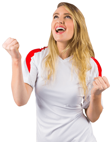 cheering football fan in white jersey on transparent background - Download Free Stock Videos Pikwizard.com