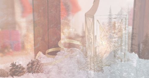 Winter Landscape Blending with Christmas Decorations - Download Free Stock Images Pikwizard.com