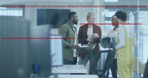 Data Processing with Diverse Professionals Collaborating in Office