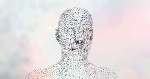 abstract digital human model with binary transformation - Download Free Stock Images Pikwizard.com