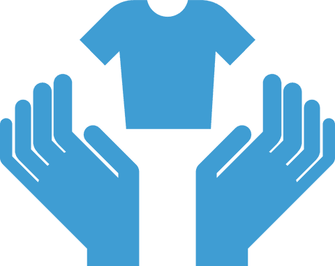 Blue Hands Embracing T-shirt Icon on Transparent Background - Download Free Stock Videos Pikwizard.com