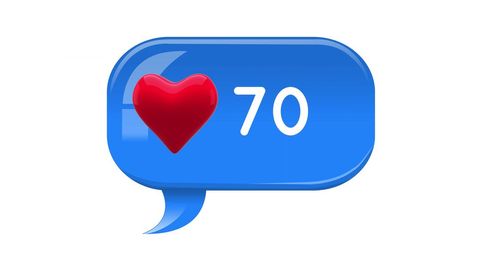 Social Media Like Notification with Heart Symbol - Download Free Stock Images Pikwizard.com