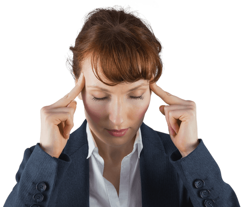 tired caucasian businesswoman on transparent background - Download Free Stock Videos Pikwizard.com