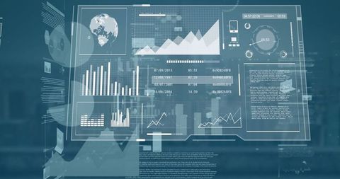 Futuristic Digital Dashboard with Global Analytics Interface - Download Free Stock Images Pikwizard.com