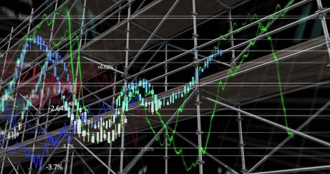 Financial Data Visualization Overlapping Construction Scaffolding - Download Free Stock Images Pikwizard.com