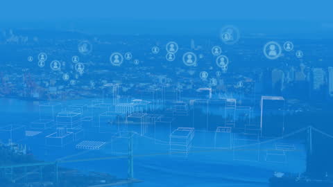 Futuristic Cityscape with Virtual Metaverse Integration