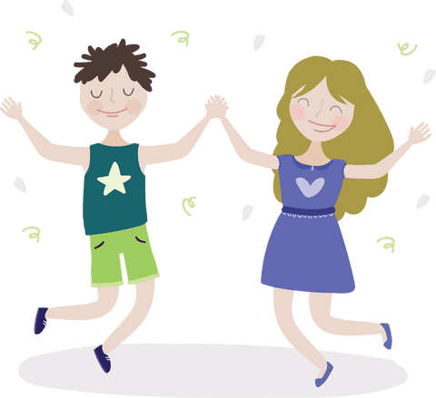 Transparent Illustration of Happy Children Dancing Hand in Hand - Download Free Stock Videos Pikwizard.com