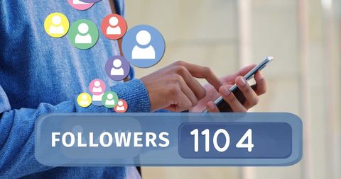 Social Media Engagement Concept with Follower Count - Download Free Stock Images Pikwizard.com