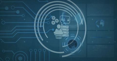 Modern Technology Infrastructure with Cloud and Data Icons - Download Free Stock Images Pikwizard.com