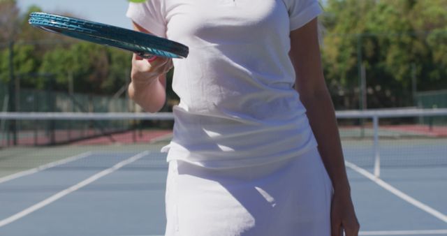 Tennis Player Holding Racket Ready for Game - Download Free Stock Images Pikwizard.com