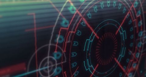 Futuristic Illuminated Neon Cyber Technology Interface - Download Free Stock Images Pikwizard.com
