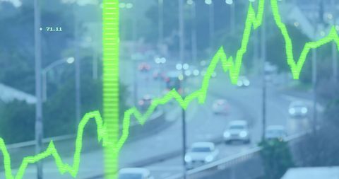 Futuristic Data Analysis Over City Highway - Download Free Stock Images Pikwizard.com