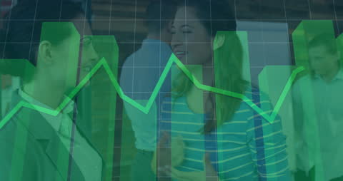 Businesswomen Analyzing Statistical Data in Modern Office