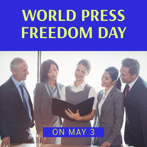 Diverse Business Team Celebrating World Press Freedom Day - Download Free Stock Templates Pikwizard.com