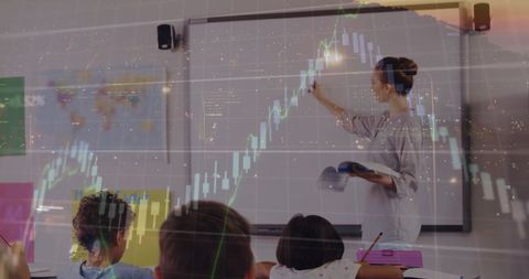 Education Technology and Financial Data Integration in Classroom - Download Free Stock Images Pikwizard.com
