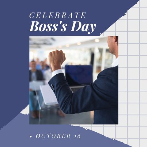 celebrate boss's day with empowering conference gesture - Download Free Stock Templates Pikwizard.com
