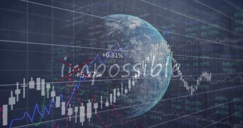 global financial data visualization with inspirational theme - Download Free Stock Images Pikwizard.com