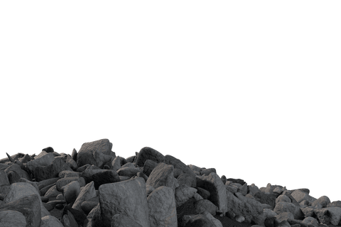 realistic gray rocks on transparent background design element - Download Free Stock Videos Pikwizard.com