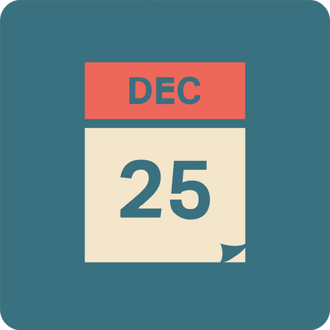 transparent calendar illustration showing december 25 on isolated background - Download Free Stock Videos Pikwizard.com