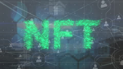 Futuristic Digital NFT Network Concept