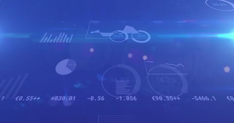 Financial Data Analytics with Digital Information Overlays - Download Free Stock Images Pikwizard.com