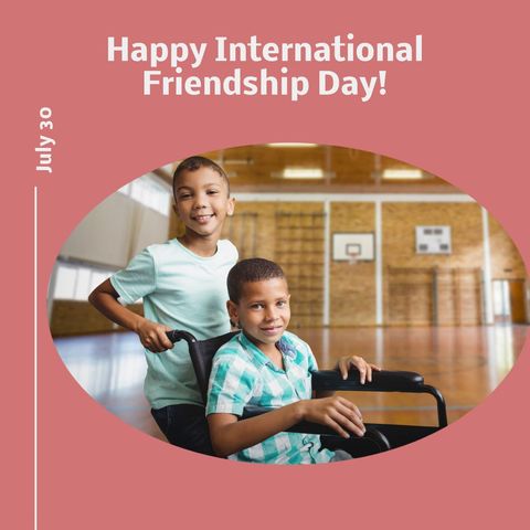 celebrating international friendship day with joyful friendships - Download Free Stock Templates Pikwizard.com