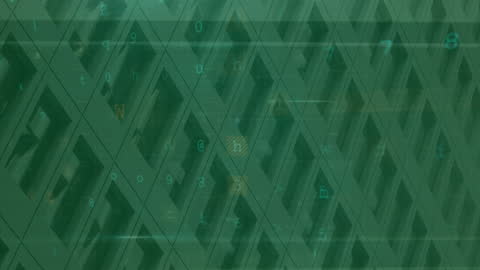 Digital Security Abstract with Lights and Grids