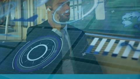 Businessman Analyzing Digital Data While Traveling by Train