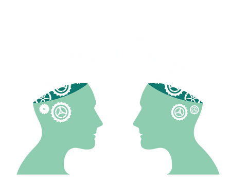 transparent human heads with interconnected gears sharing ideas - Download Free Stock Videos Pikwizard.com