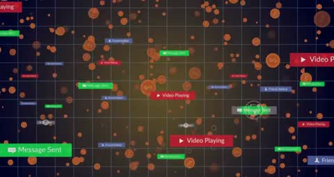 Futuristic Digital Interface Animation with Dynamic Visuals