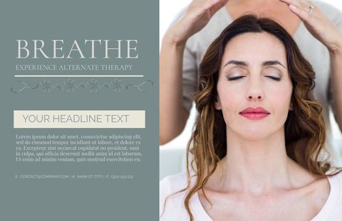 Serene Woman Practicing Breathing for Wellness Promotion - Download Free Stock Templates Pikwizard.com