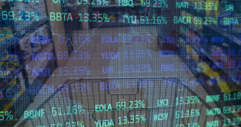 Global Financial Data Overlay on Abstract Globe