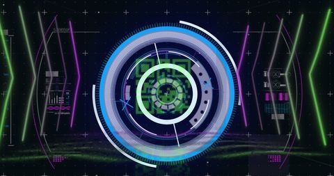 Futuristic QR Code with Data Processing Elements - Download Free Stock Images Pikwizard.com