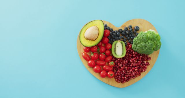 Healthy Heart Foods on Heart-Shaped Cutting Board - Download Free Stock Images Pikwizard.com