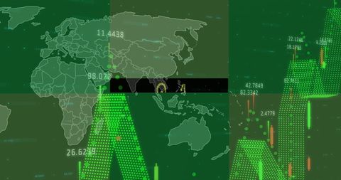 Global Data Processing with Financial Interface Concept - Download Free Stock Images Pikwizard.com