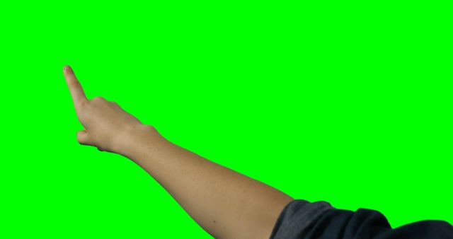 Arm Pointing with Finger on Green Screen Background - Download Free Stock Images Pikwizard.com