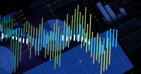 Colorful Financial Data Visualization with Statistical Graphs - Download Free Stock Images Pikwizard.com