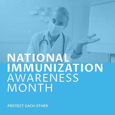 Healthcare Professional Promoting National Immunization Awareness Month - Download Free Stock Templates Pikwizard.com