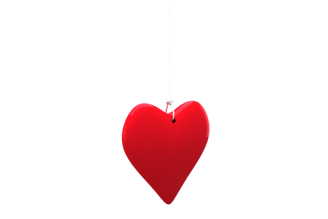 Red Heart Hanging on Rope Transparent Illustration - Download Free Stock Videos Pikwizard.com