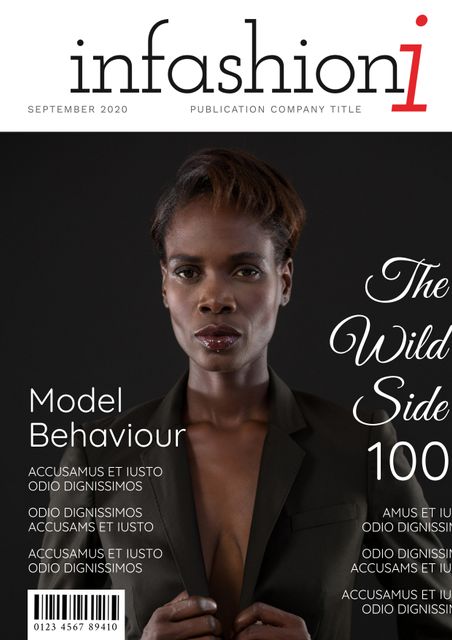 Confident Fashion Model on Stylish Magazine Cover - Download Free Stock Templates Pikwizard.com