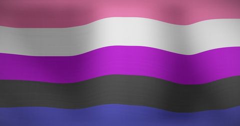 Waving Genderfluid Pride Flag Symbolizing Identity and Diversity