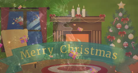 Animated Christmas Greetings with Festive Decorations
